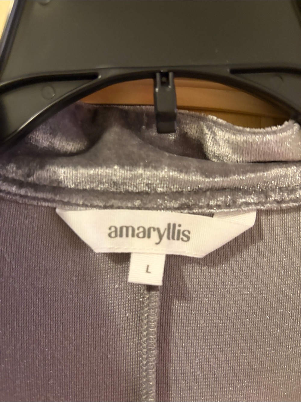 Amaryllis Silver Velvet Open-Front Long Coatigan - Picture 2 of 3